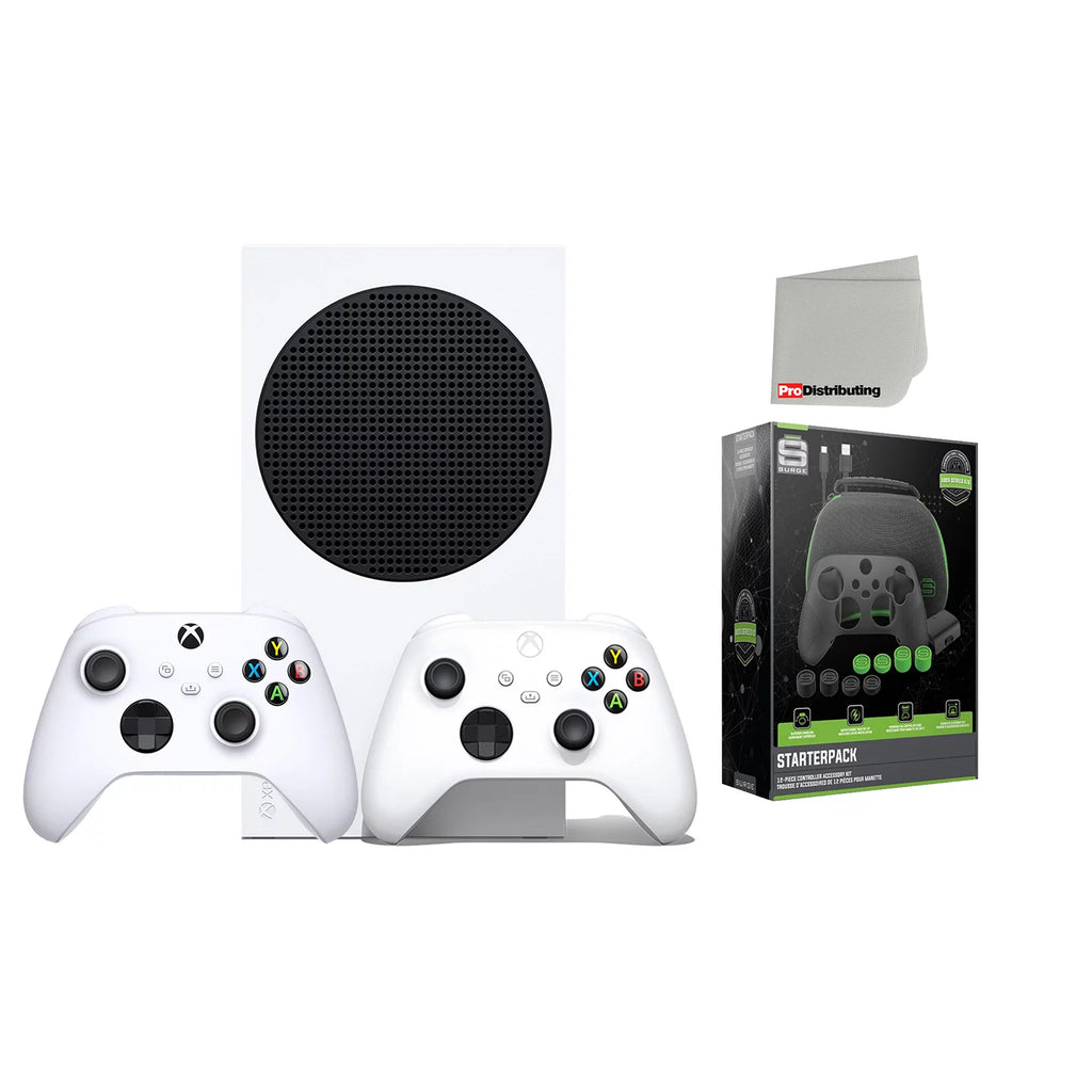 Cloth Console Digital Cleaning White Microfiber Xbox with Extra with Powerpack - S 512GB - Robot Cable Bundle Microsoft Controller Battery/Charge Wireless Series