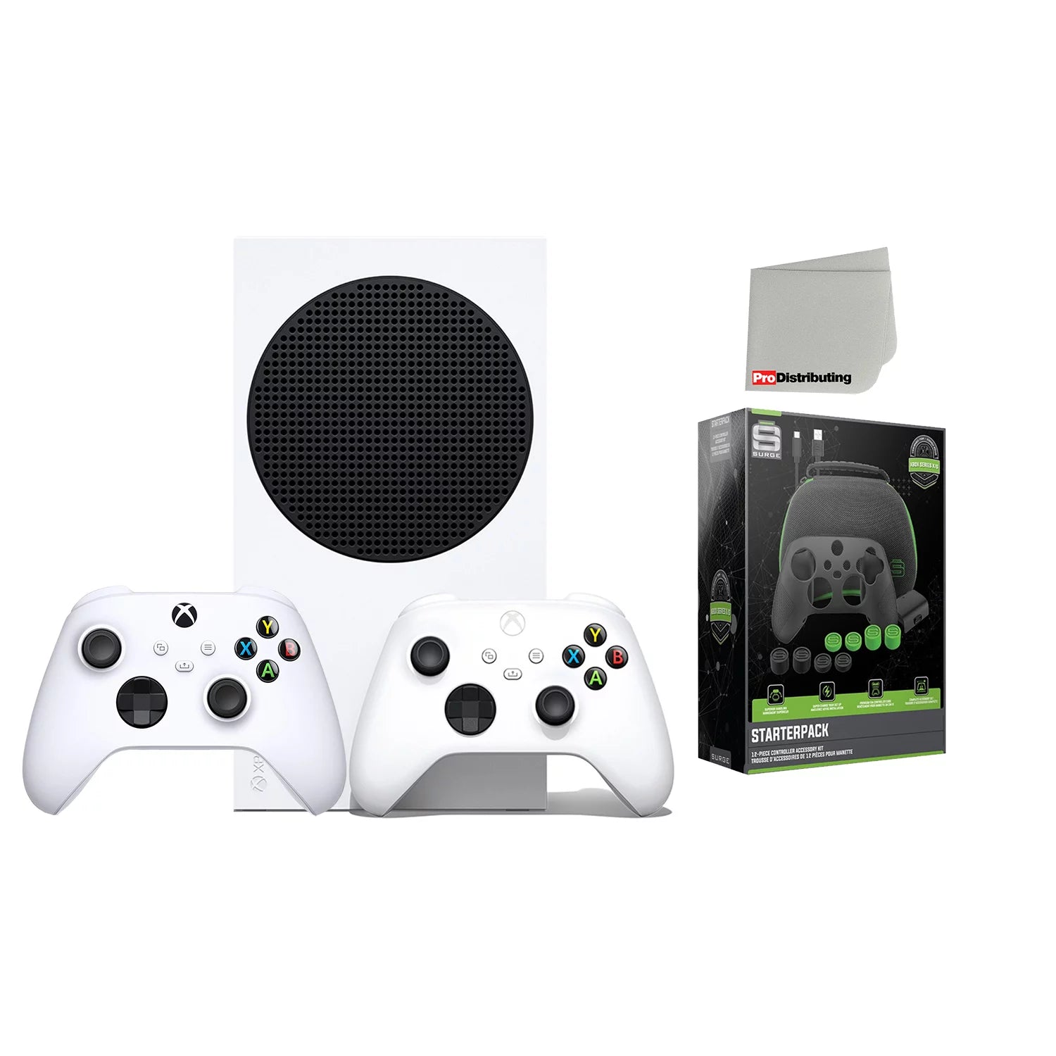 Cloth Console Digital Cleaning White Microfiber Xbox with Extra with Powerpack - S 512GB - Robot Cable Bundle Microsoft Controller Battery/Charge Wireless Series