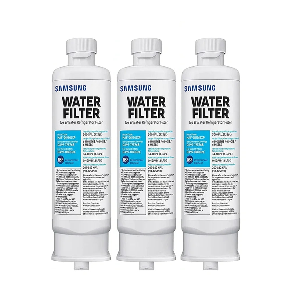 HAF-QIN/EXP, Refrigerator Water HAF-QIN, DA97-17376B Filter Pack BRF365200AP/AA, Replacement DA97-08006C 3
