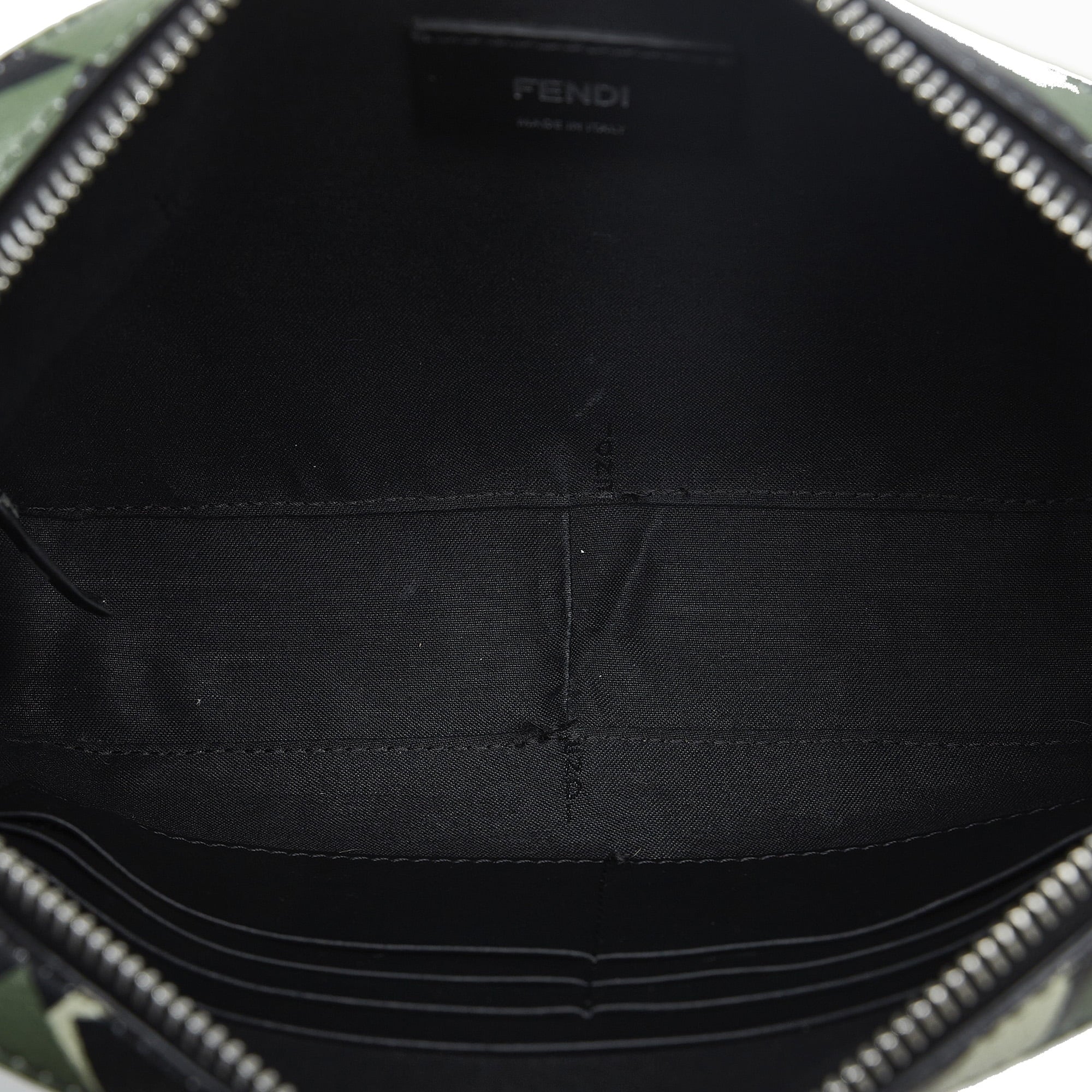 Pre-Owned Camera Monster Calf Eyes Authenticated Green Crossbody Camouflage Bag (Good) Fendi Bag Unisex Leather