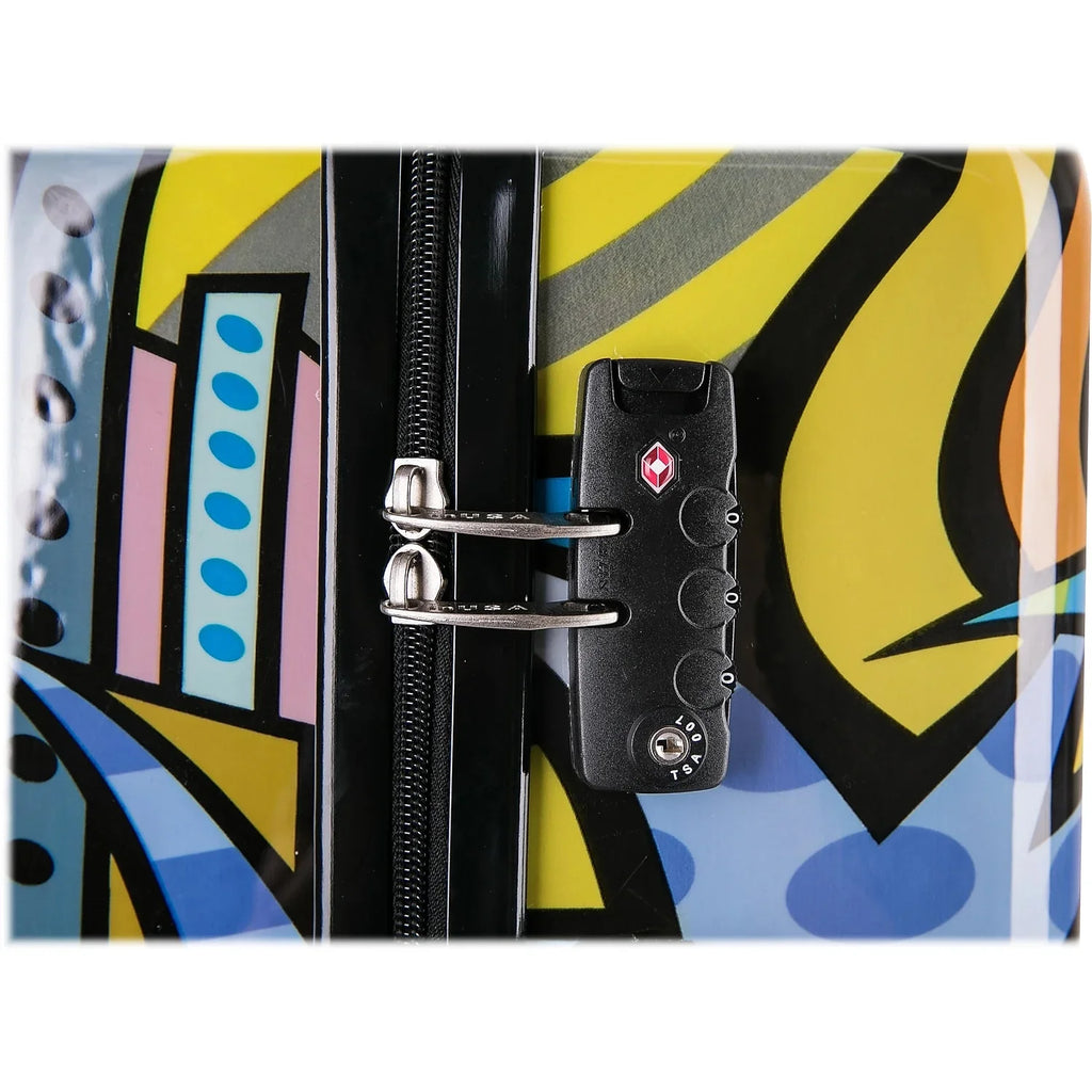Luggage Plastic 4-Wheel InUSA PC/ABS Prints Miami Spinner (IUAPC00M-MIA)