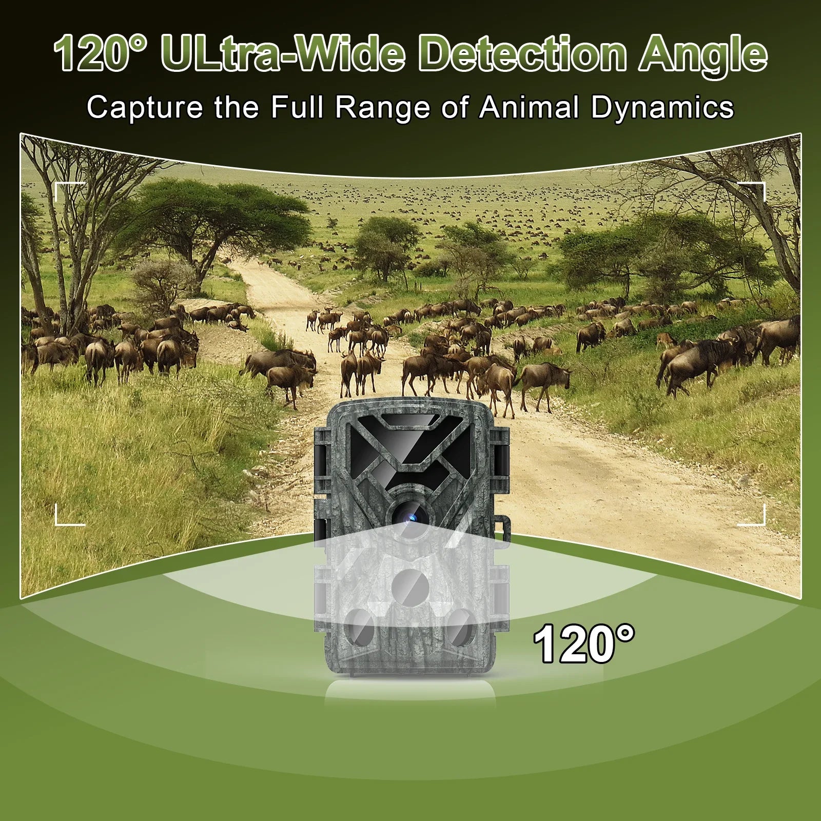 Trail Camera, 48MP Trail Wifi Home 1080P Vision Security Camera with LCD Hunting Activated Game Motion Angel 120° SUNOYAR 2.0" Night Cameras for Waterproof, Wide