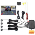 Sensors Backup Car Cable) Radar beeps, Diameter Detection Sensor 4 Packs Parking Distance:30~150CM, System, Buzzer X60D 2.3M Waterproof (Black) (22mm Reverse