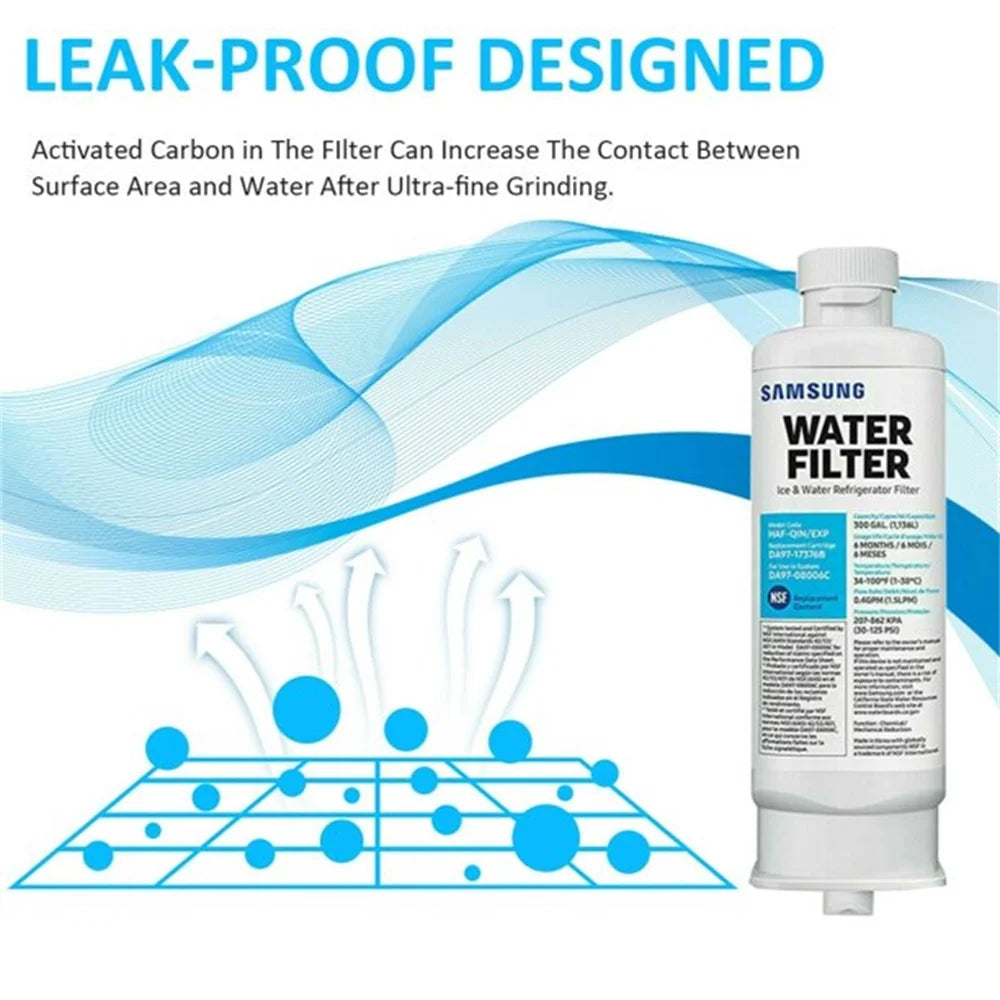 HAF-QIN/EXP, Refrigerator Water HAF-QIN, DA97-17376B Filter Pack BRF365200AP/AA, Replacement DA97-08006C 3