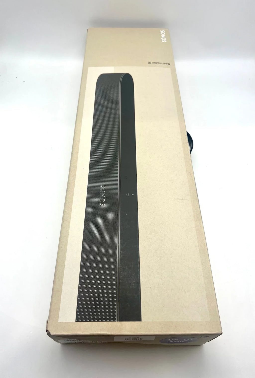 Compact Beam Black Smart Soundbar Sonos