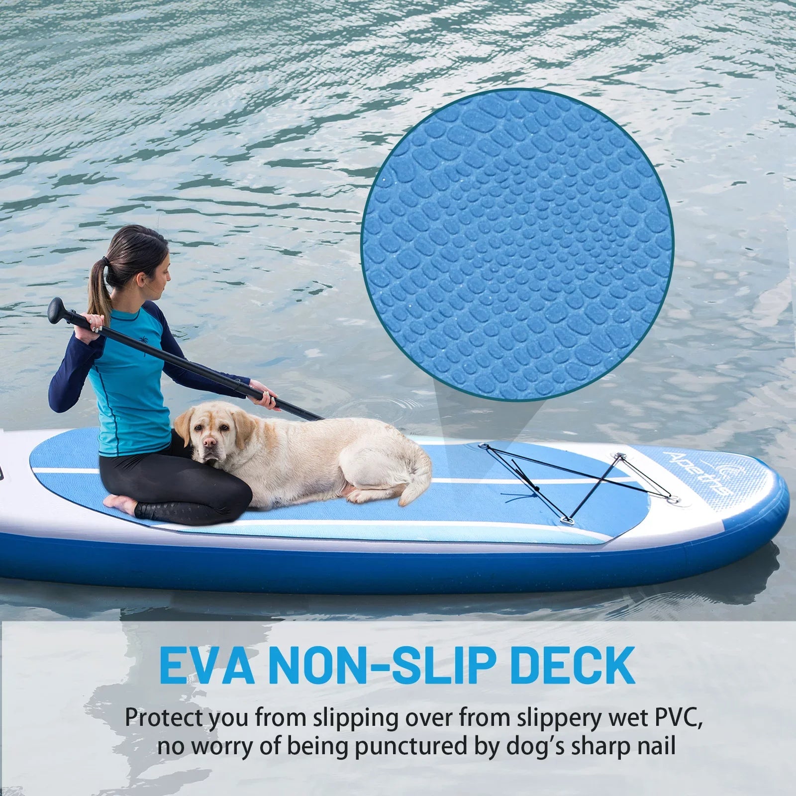 inch Backpack Fins, Adjustable 3 Board Paddle Board & Adults Thick) Paddle, Up Inflatable Carrying (6 with APETHS Pump Stand 8'7" for Board Paddle SUP Accessories