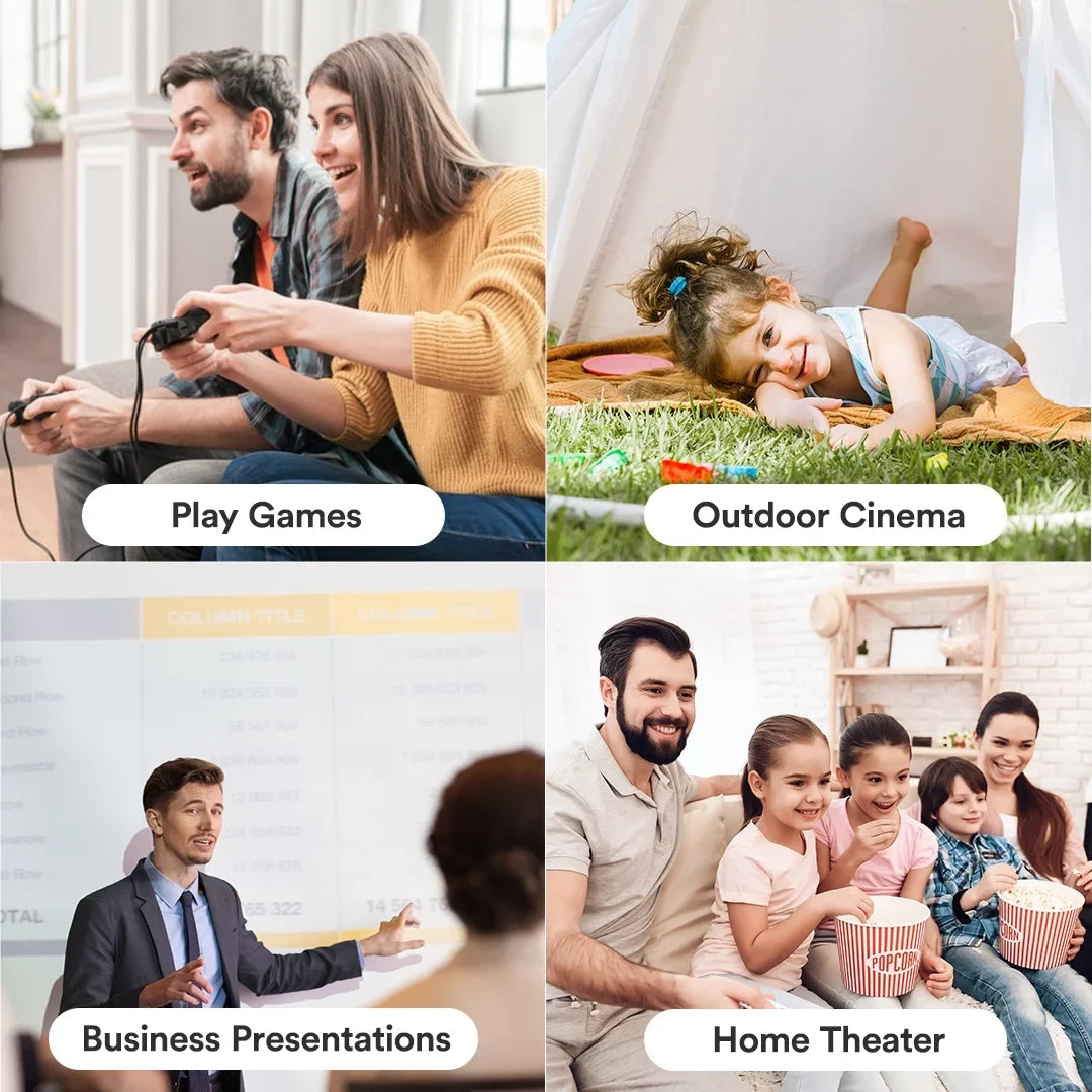 Projector Innovations CJR600 Core (White) Home Theater LCD 150"