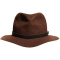 Packable Matter Melange Brown rag Floppy Fedora bone LG &