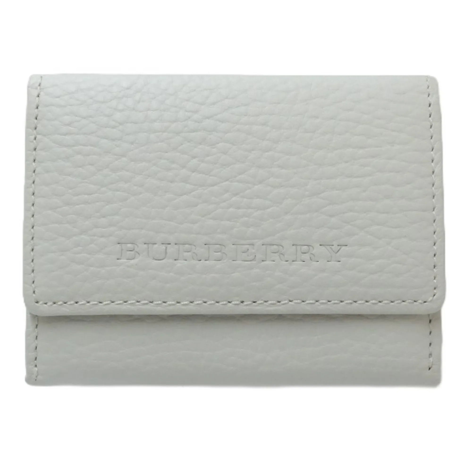 Pre-Owned BURBERRY leather (Good) Business holder case 083535 white card