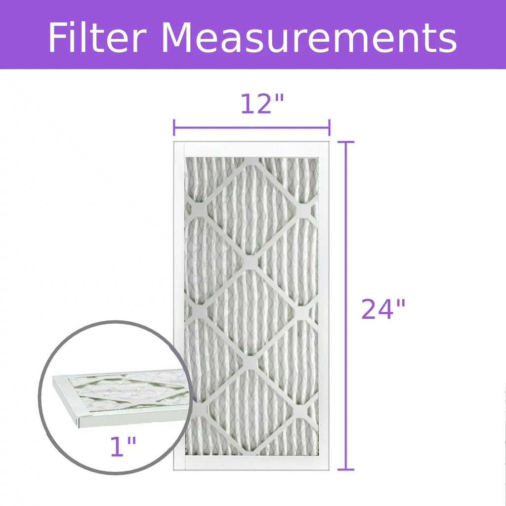 MERV Pack) (6 12x24x1, 8, Surface Purolator Air Extended Pleated DMK80 Filter, Mechanical