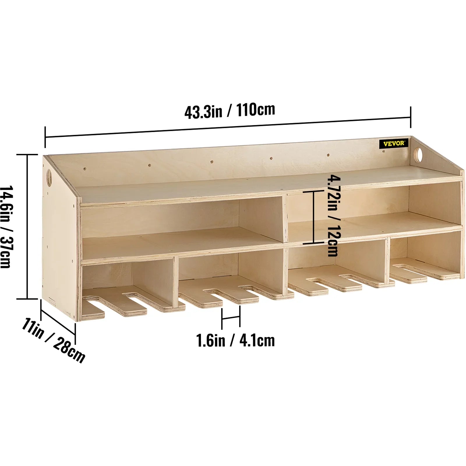 Wall 10 Mounted Wall Tool BENTISM Drill Organizer Holder Power Tool Slots 2-shelf