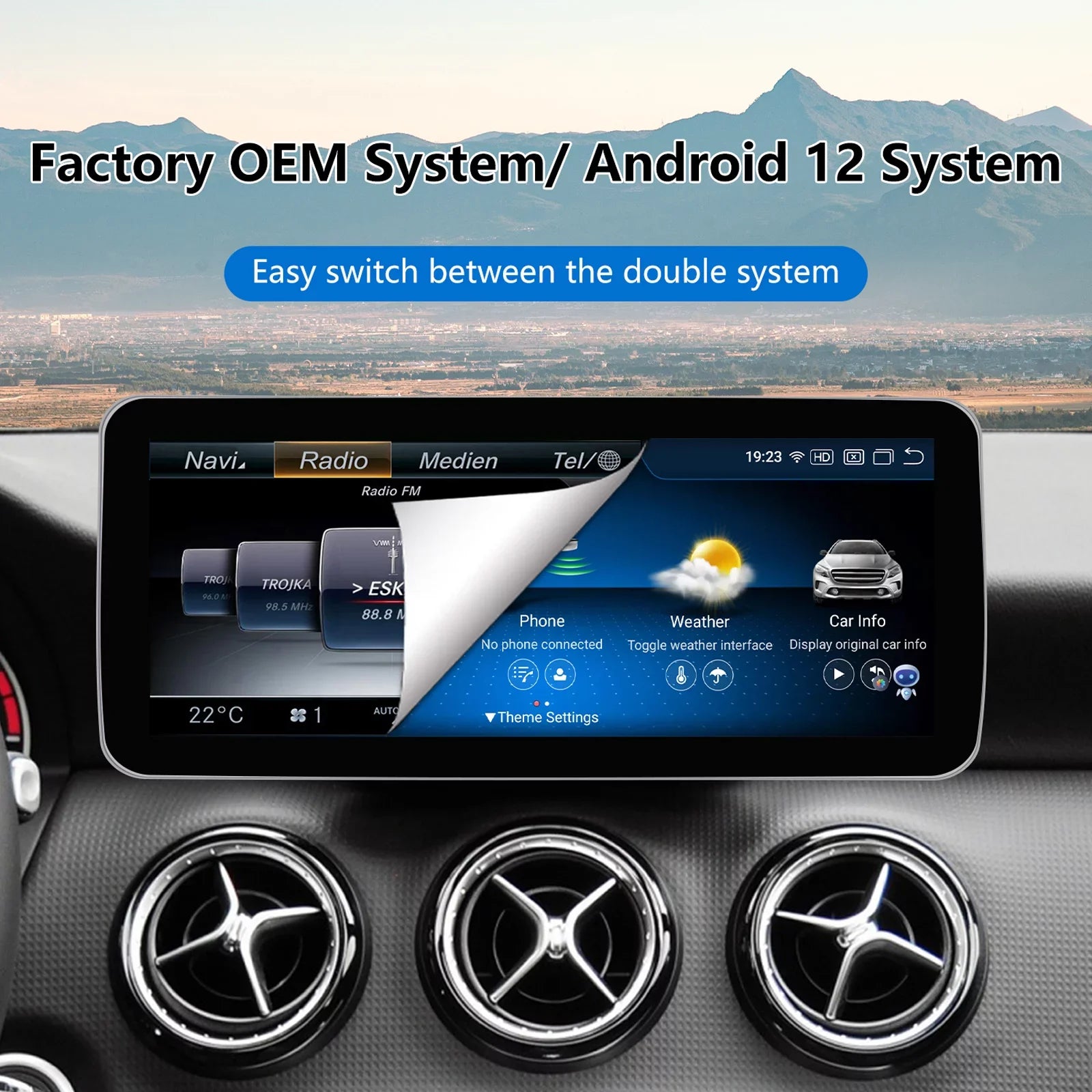 Android X156 Navigation Screen 10.25" Android for Wireless Road GLA Class 2016-2018 Car Mercedes CLA 13 5.0, C117 Benz Camera Touch 8GB+256GB  NTG Carplay Top Stereo Car Auto Support A