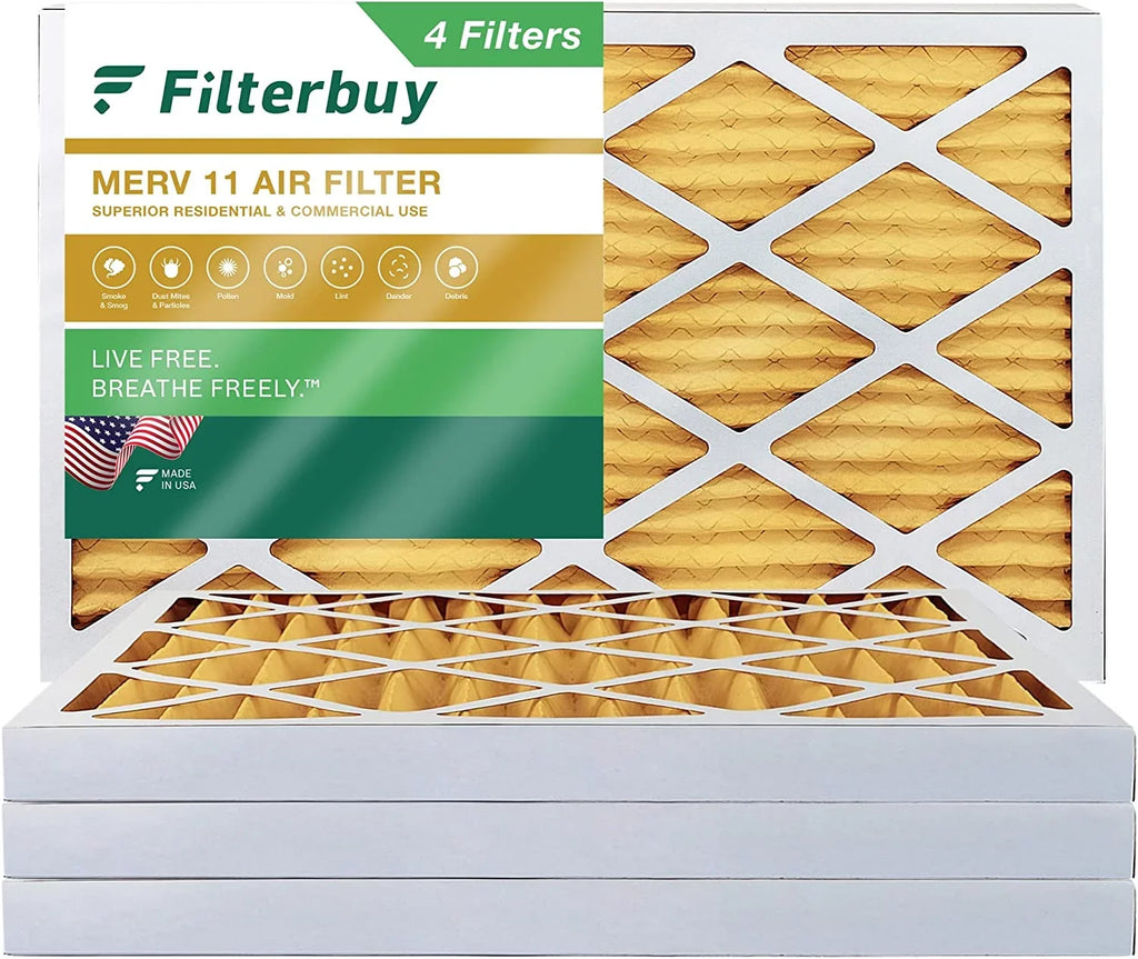 Filterbuy MERV (4-Pack) AC 8x24x2 Furnace Filters Air HVAC 11 Pleated
