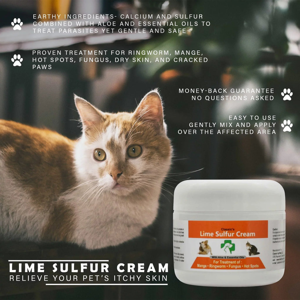 Ointment Life (2 Cat, Paw Ointment oz Skin 2) - Lime Horse for Healthy (2 (2 Skin x oz - Cream Dip Safe Dog, and - 2 Care Dry Pet Sulfur x Itchy Kitten, for Pet 2) Puppy, Jars) x oz