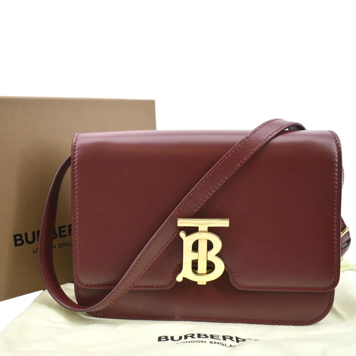 Leather Lola Red Shoulder Tb Bag Pre-owned BURBERRY