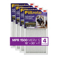 MPR MERV Allergen Air 18x30x1 12, Advanced 1500 Reduction, Filter, Filtrete Filters 4