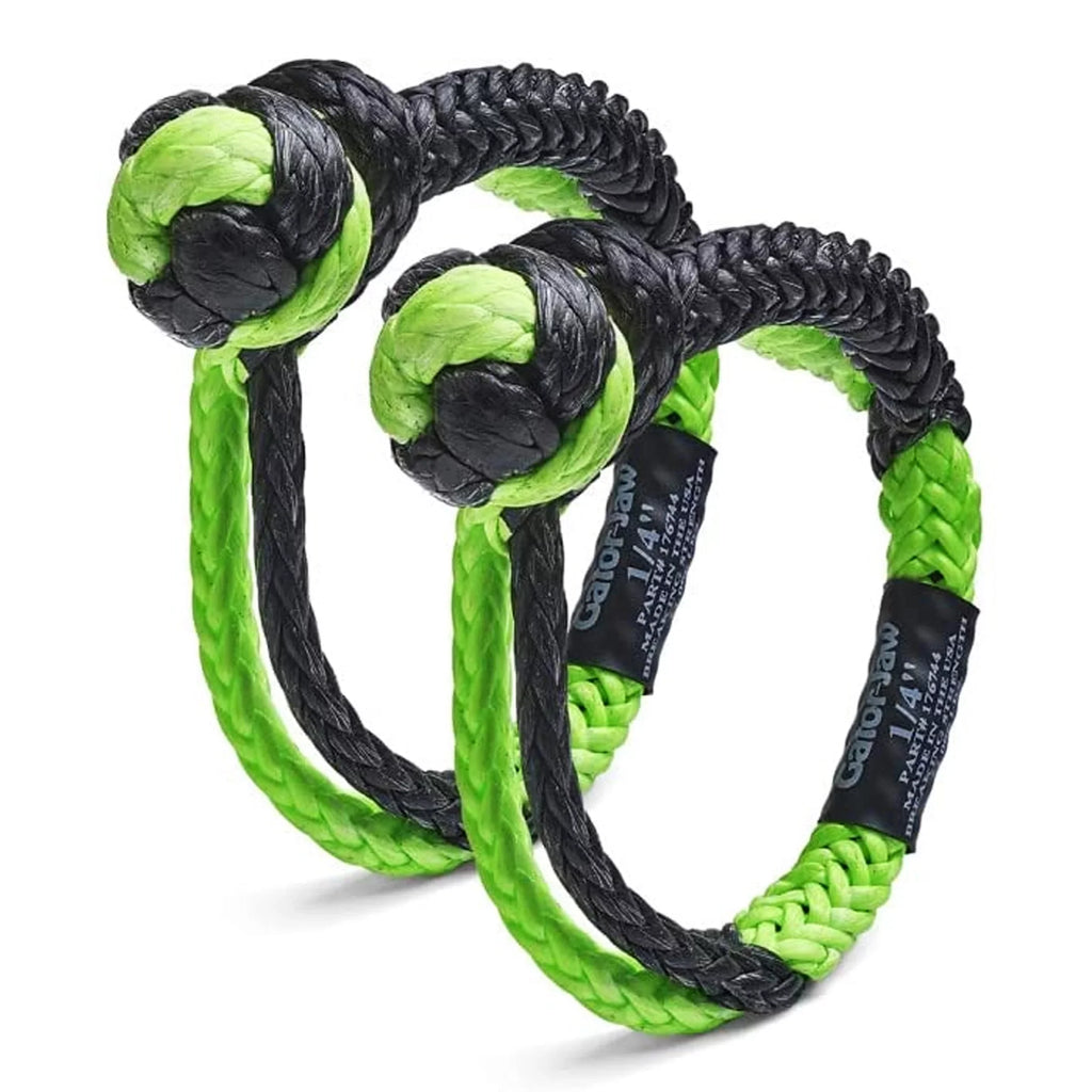 Sport Bubba ATV, Equipment Shackle UTV, Personal Breaking Rope 11,000 Mini Plasma Black, Water with – (2) and for PAIR Synthetic in Gator-Jaw 1/4" Craft 176744 Green lb. of and Ideal Power Strength