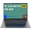 Wi-Fi, RAM, 512GB Pro 5 Ryzen IPS 16 5600H, 5 Bluetooth, QHD Laptop, Windows Bundle 11, 2.5K SSD, Ideapad with  8GB inch Core AMD JAWFOAL Display,