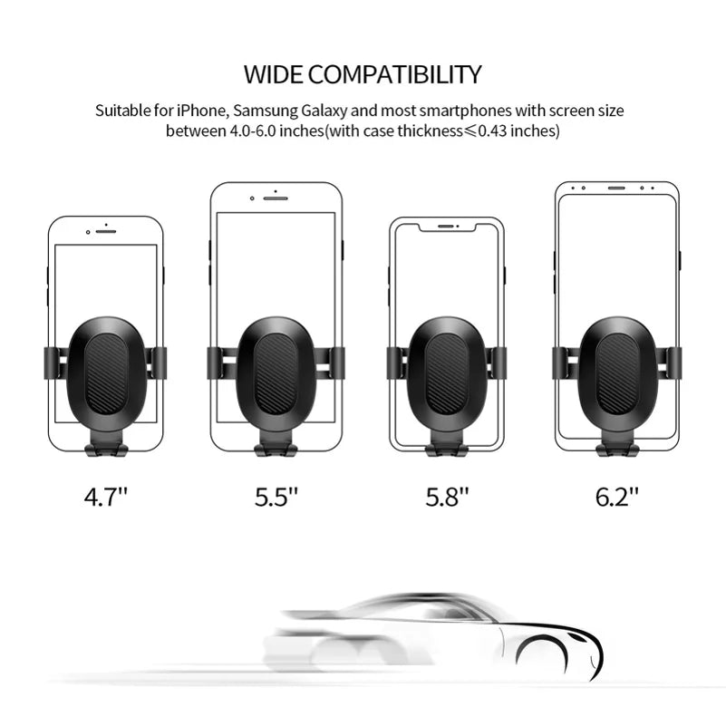 Mount 3 Dock Smart3 Air for Gravity Jitterbug Holder Lock With Model Jitterbug Lively Car Q1R Auto Smart Vent Compatible - Phone Cradle