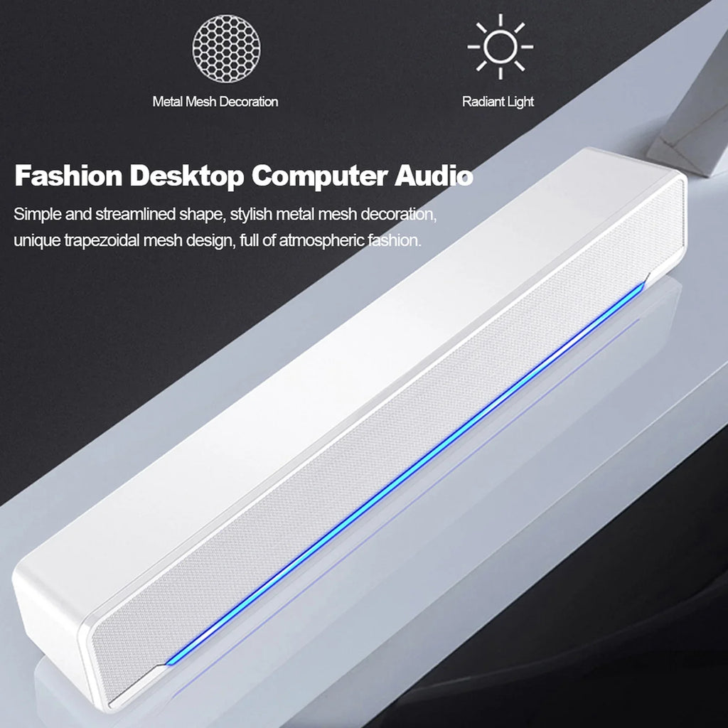 Subwoofer PC Speaker V-196 Sound Surround Box Tablet Bass notebook Computer Player USB Wired Smartphone MP3 Stereo MP4 Audio SADA Input for 3.5mm Powerful Bar