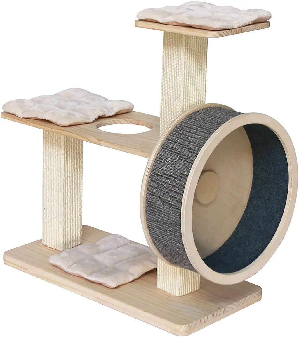 Diameter Spin Cat with Wheel Wheel Kitty with – Tree Tiers Penn-Plax 20” Built-In 2