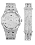 Elgin Analog Male Silver Adult Watch and in Bracelet (FG170010ST) Set