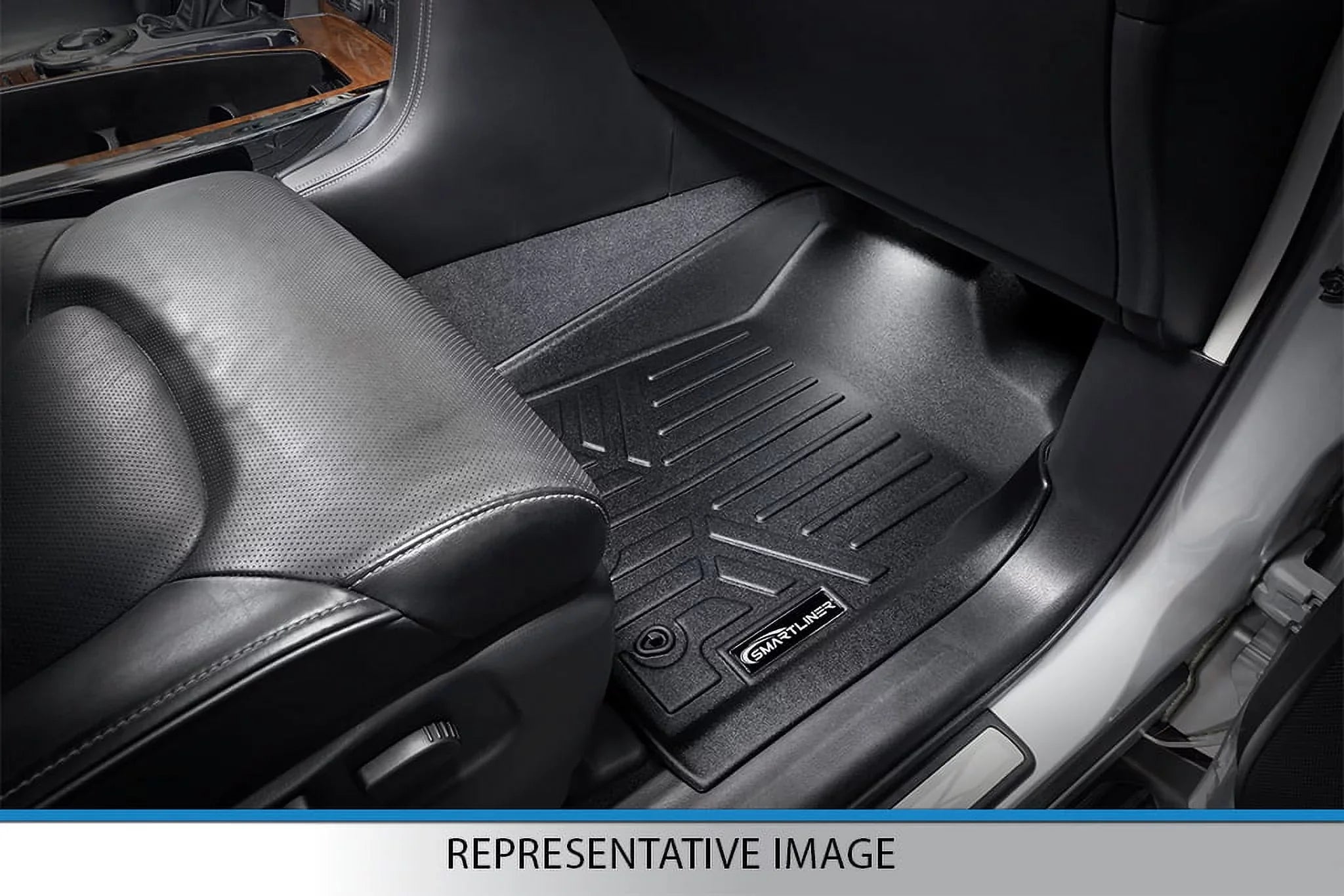 Set Expedition, Ford Black Center 2nd Seats Liner Bucket without for Row 2011-2017 Floor Smartliner Cargo Console & with SA0183-B0303-D0183 Mats