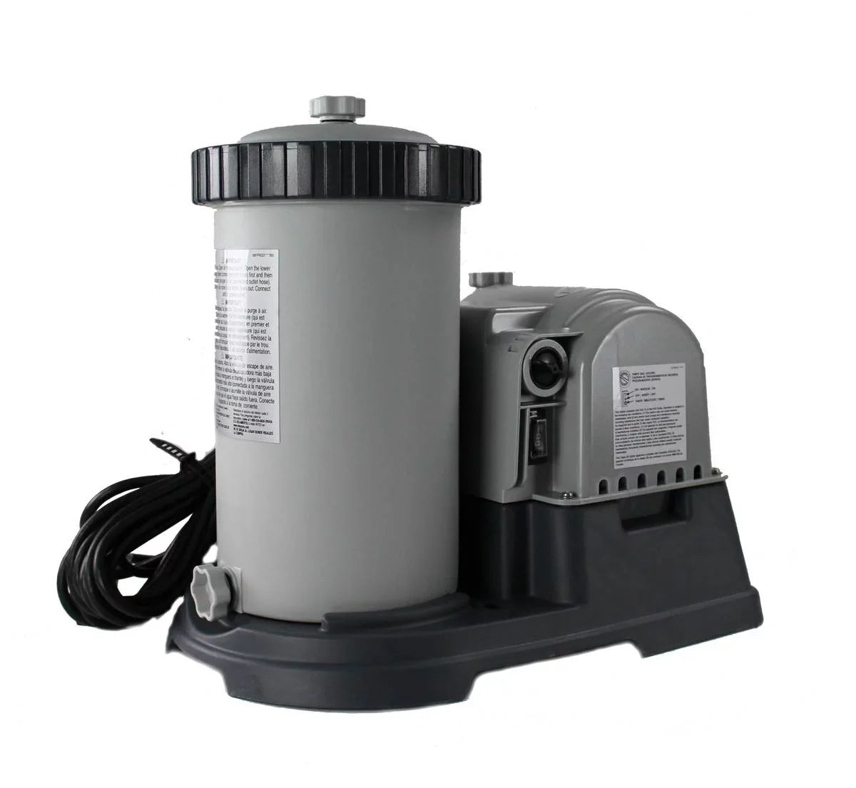 Wall Krystal and 2500 GPH Intex Filter Pump Mounted Cartridge Pool Skimmer Clear