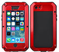 Metal Outdoor Protection, Case and Aluminum iPhone Rugged Military Duty (Red) Shockproof Travel Grade Resistant Glass Gorilla Scratch Plus 6s Heavy