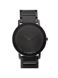 Movado Watch 40mm Modern Black Quartz Classic Steel 0607408 Mens Dial