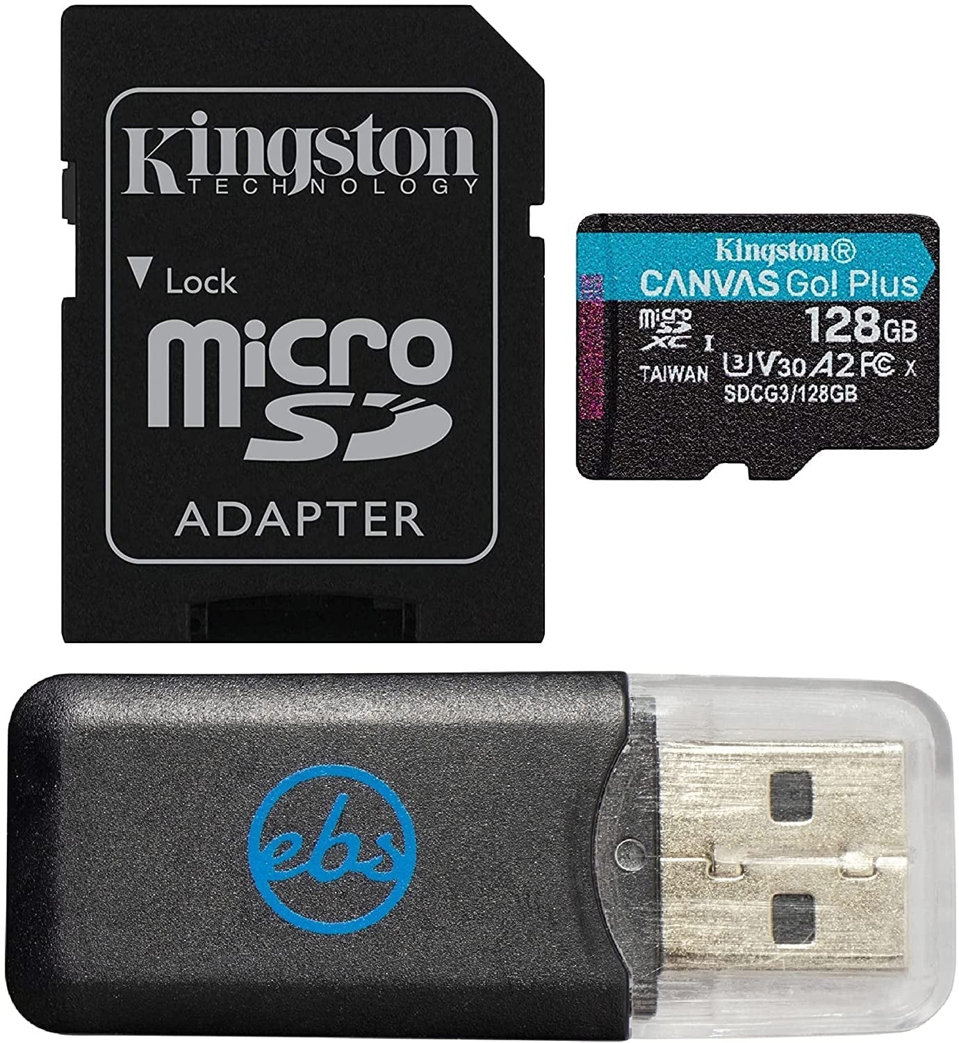 Works Go Cl 10 Dash V1, SDXC ro V1GW 128GB V5, Camera Canvas Kingston Rexing with (SDCG3/128GB) V1-4K, Plus