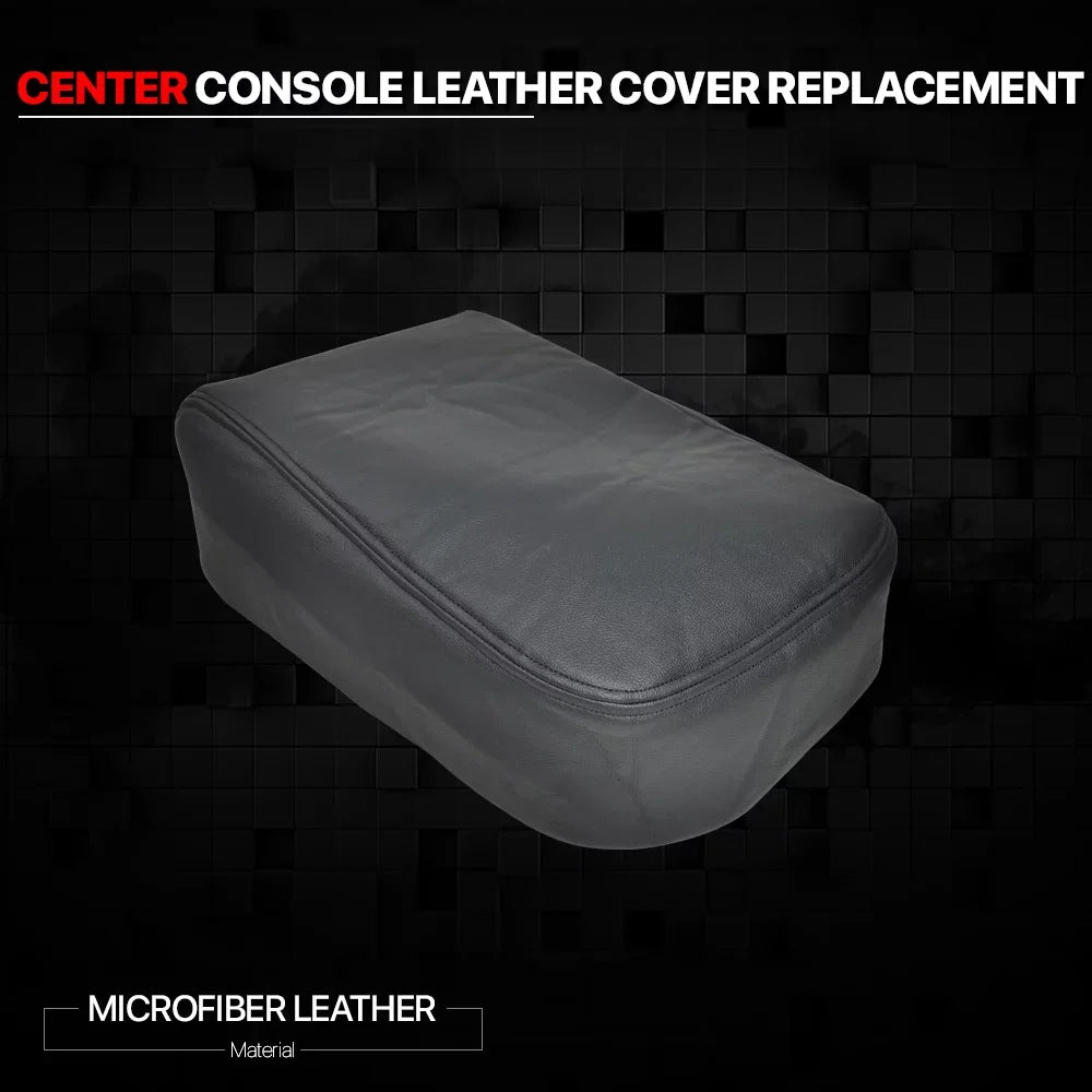 Fits Kit 07-14 SILVERADO, Arm Center CHEVROLET Cover for 2007-2014 select: Rest Console CHEVROLET Silverado/Sierra TAHOE Leather Lid Black 2007-2014