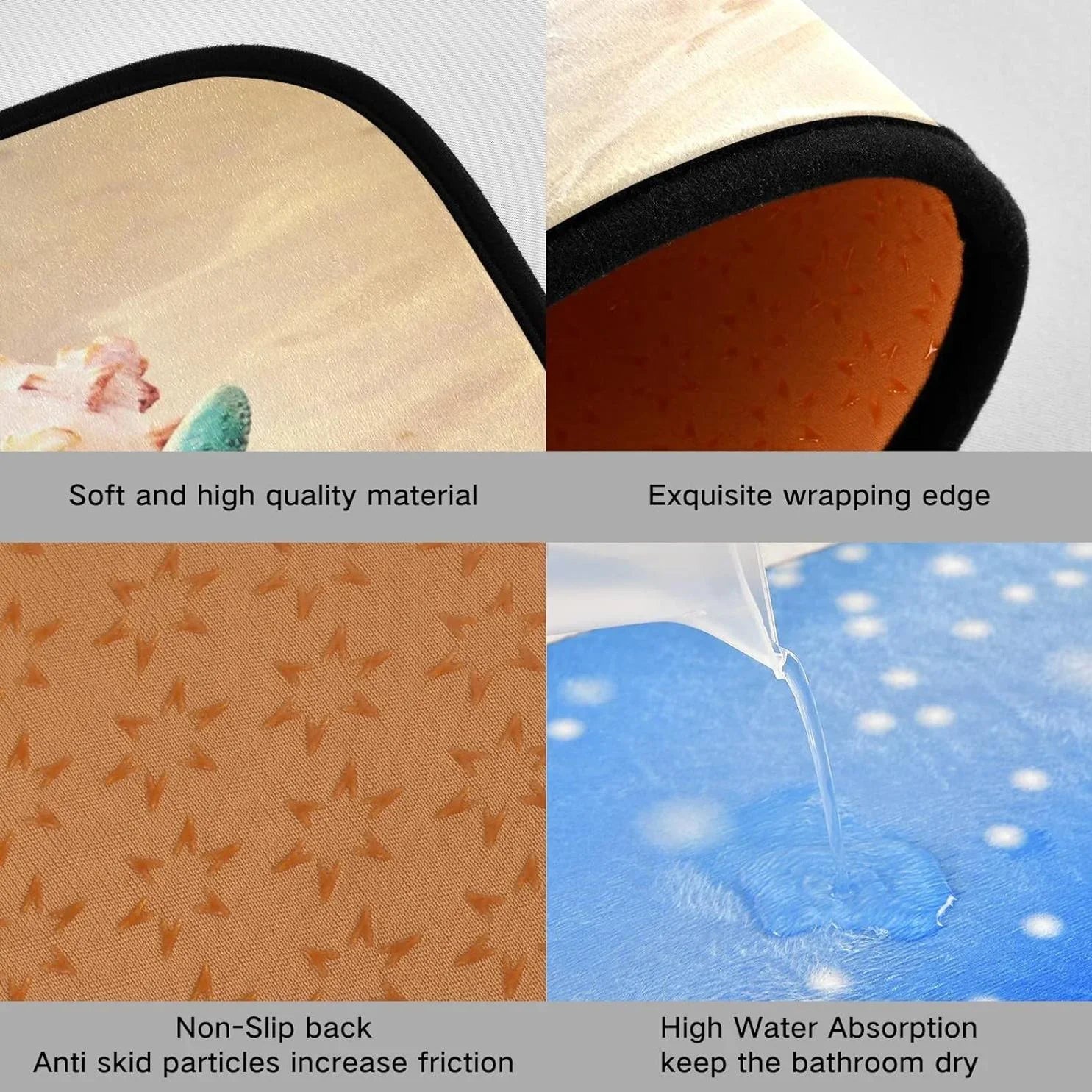 Perfect Bedroom and Kitchen Mats Washable Beach Room 19.7"x27.6" Living Carpet Sea Summer Bestwell Entryway, + for Runner Area Wave 19.7"x47.2" Conch Rug Floor Starfish Rugs,