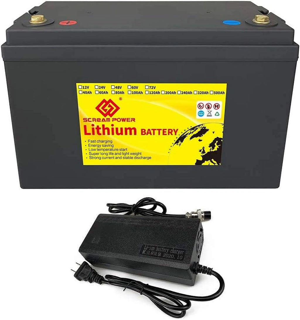 Solar 12v 1536Wh Outdoors Battery Backup Portable and LiFePO4 Ports LiFePO4 Camping Station Charger,for System Generator with Power USB 120Ah Solar Battery Travel Hunting,RV,Marine,Overland,Off-Grid