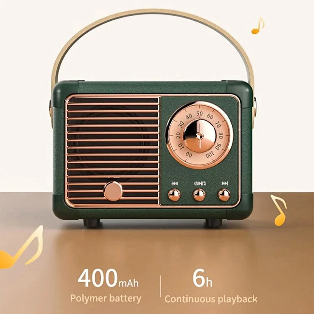 Portable Smart Music Speaker Quality Box High Subwoofer Wireless Card Radio Creative Outdoor Mini Cute Retro