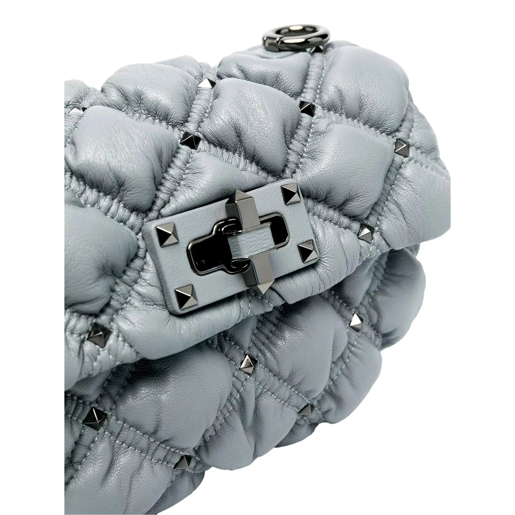 Garavani Small Me Crossbody Gray Valentino Leather Bag Spike