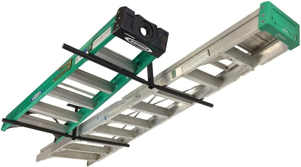 Double Storage Hi 2 Organizer, Port Garage Ladder Rack, Hanger Mount Storeyourboard Ceiling And