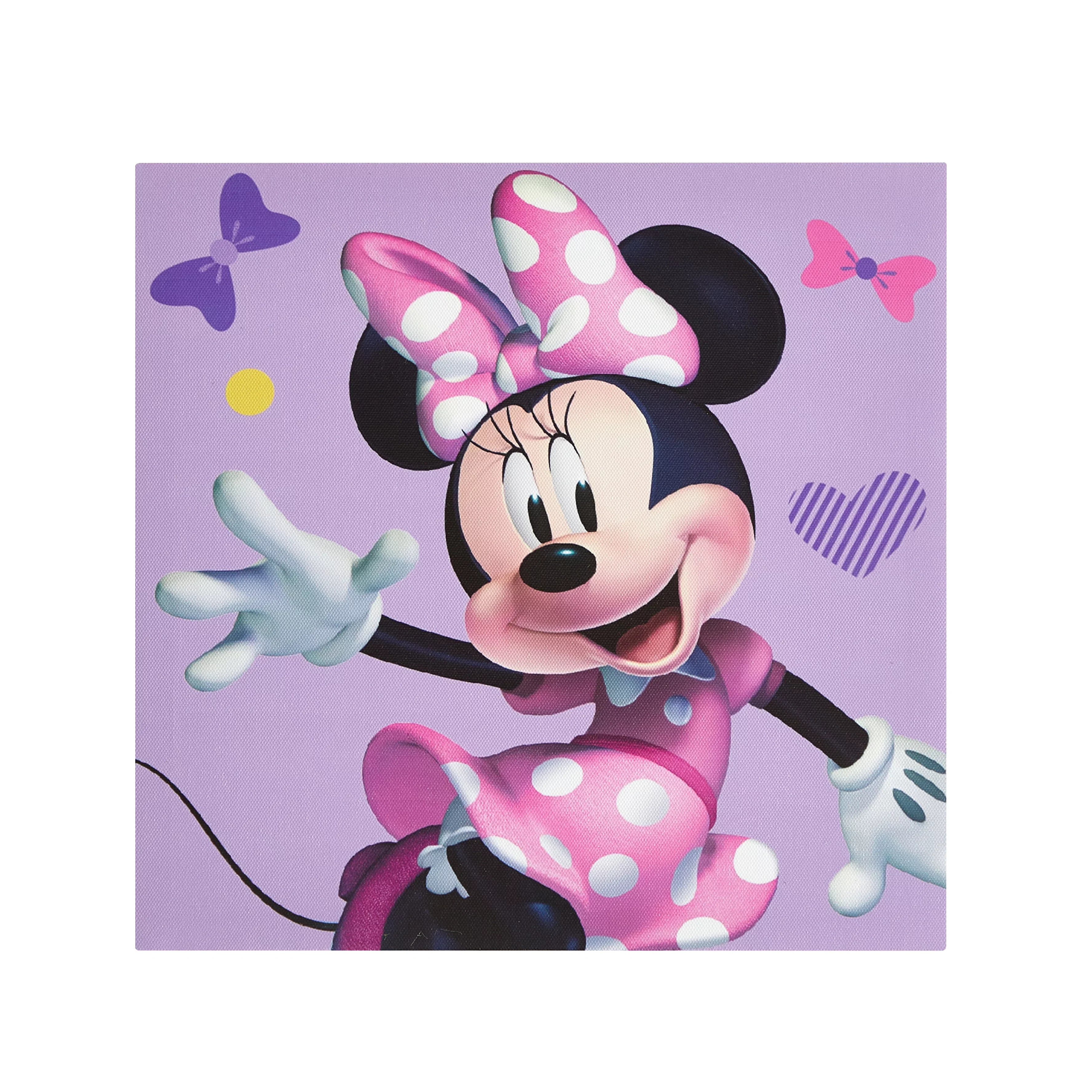 Children's Minnie Mouse Pink 4 Pack Wall Canvas Art Disney
