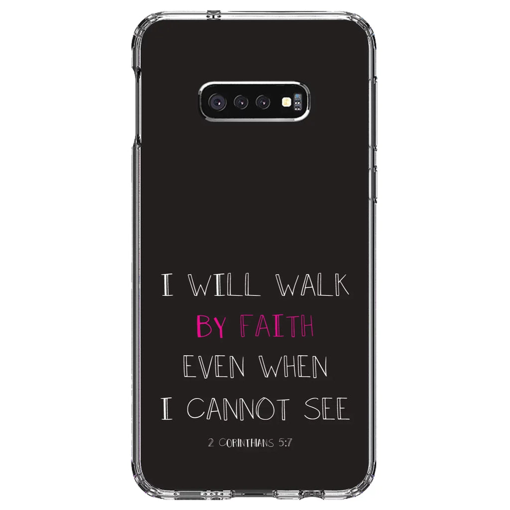 Clear S10e Cannot 5:7 Case  I for Faith DistinctInk TPU - Screen) Tempered (5.8" By Corinthians When Back, See Acrylic Bumper, - Protector 2 Galaxy Hybrid Screen Walk - Even Shockproof Glass