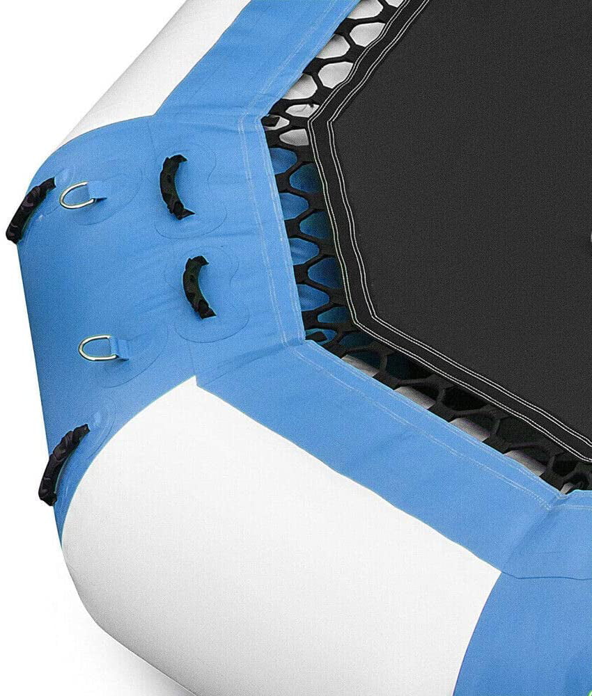Floated Bouncer Jump Inflatable Trampoline Miumaeov Water 880lb Platform Jump Ring 17Ft Swimming 400kg/ Float Beach Pool