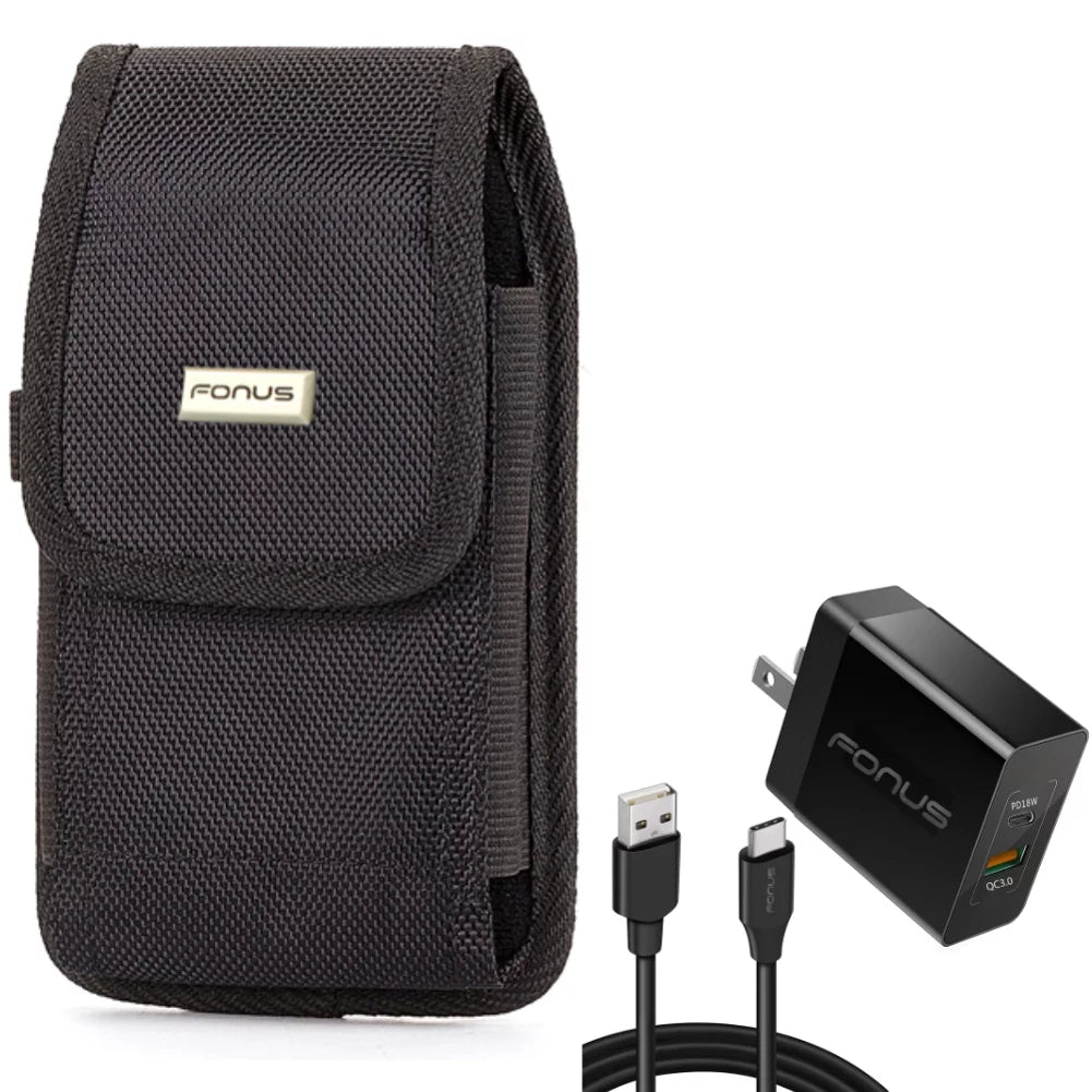 5S w RedMagic G300 Charger 6ft Fast Case 36W OnePlus N10 N100 Clip - 6, Rugged Nubia 8, G10 for 6T, Pro, 5G Nord Holster Nokia 9, 5G, Belt Type-C PD UW 7T, Cable N200 Home Long - X100,