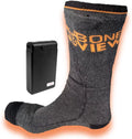Rechargeable Skiing, Lithium Toe Inside Hunting, Boots, Powered - Snowmobiling Fishing, Fit Fit Warmer, Women Heated Winter Hiking, BoneView Socks Men or Battery Universal HotSocks Electric