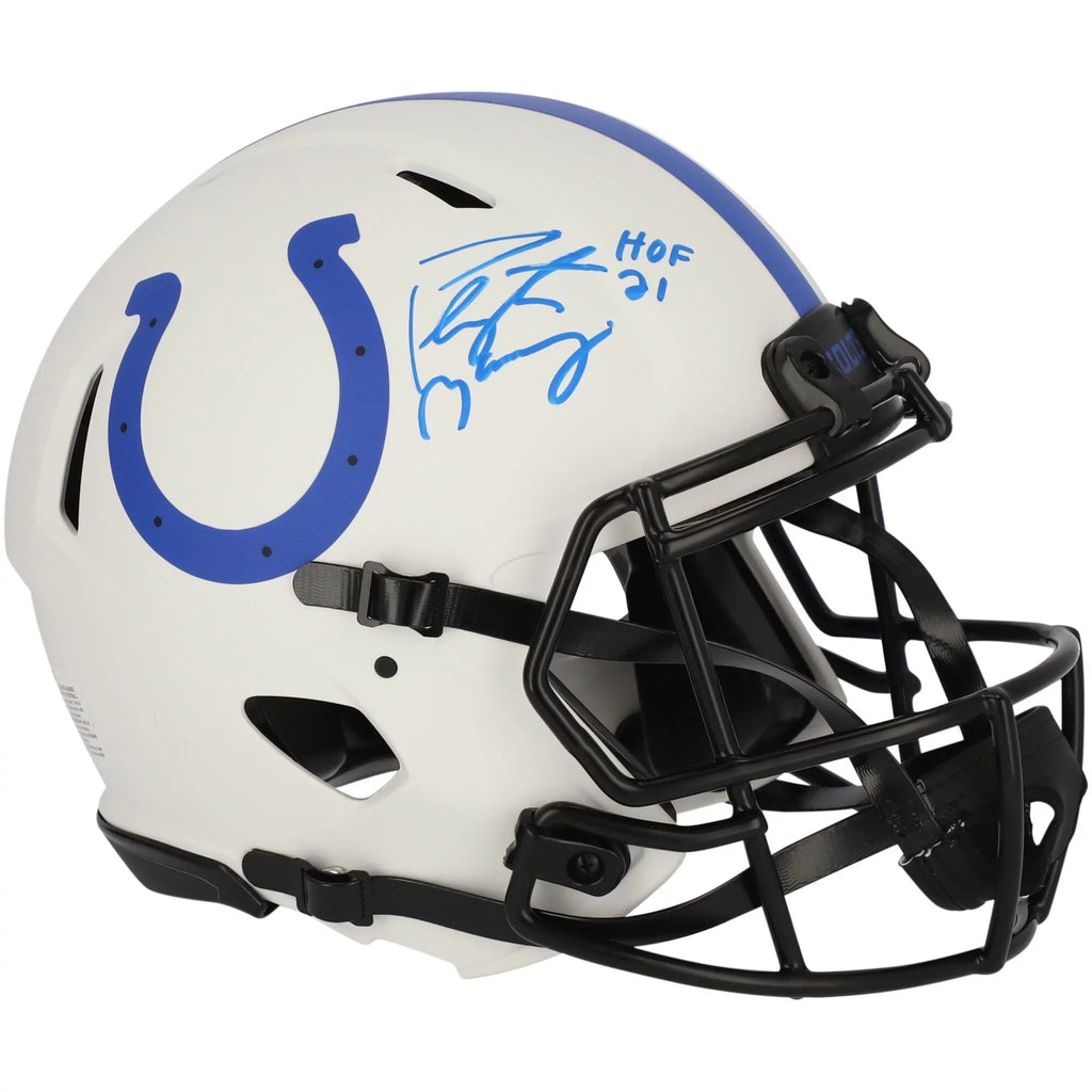 Eclipse Autographed Inscription Peyton Fanatics - Indianapolis Helmet Certified 21" Lunar "HOF Colts Authentic Manning Authentic Alternate Rid with Speed