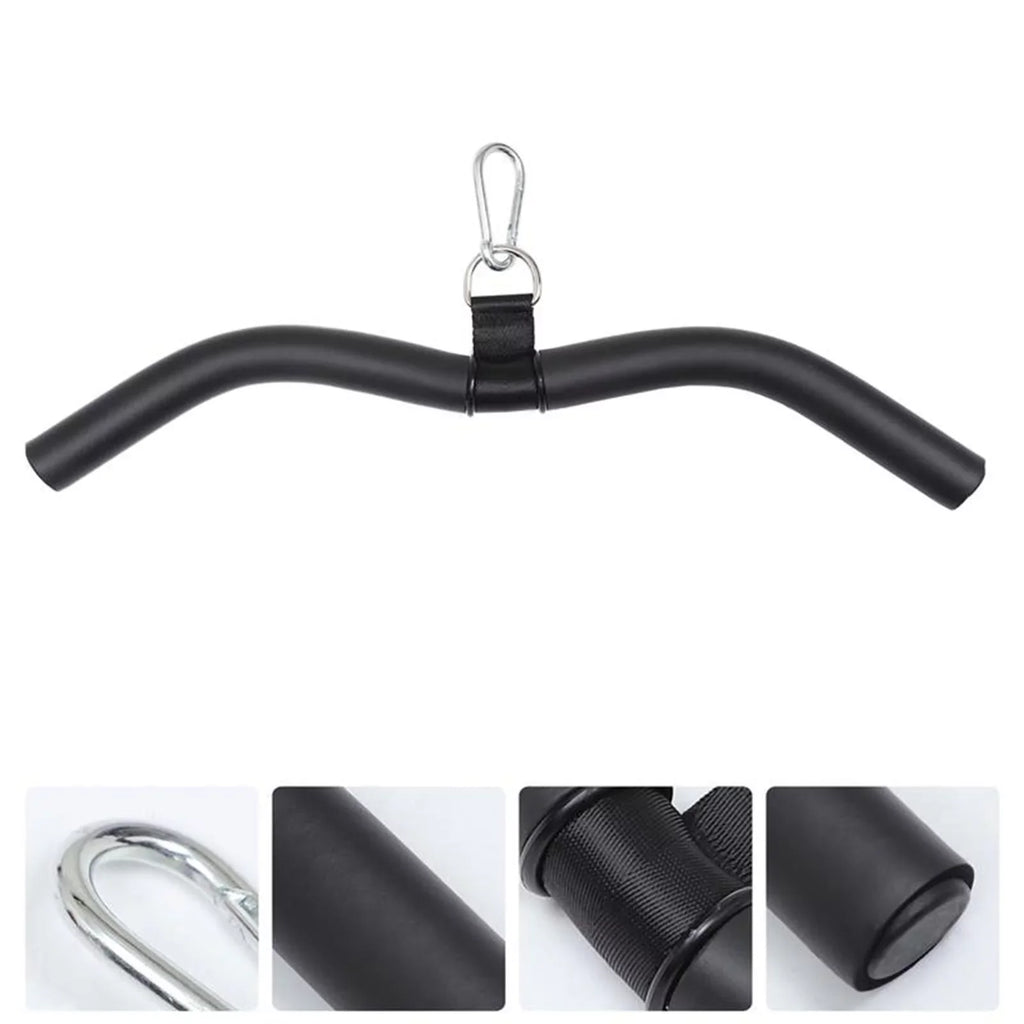 Handle Body Full Strength Workout, Attachment, Rubber Gym, Cable Bar Rotation Machine and Training, Bar for Pulldown with LAT