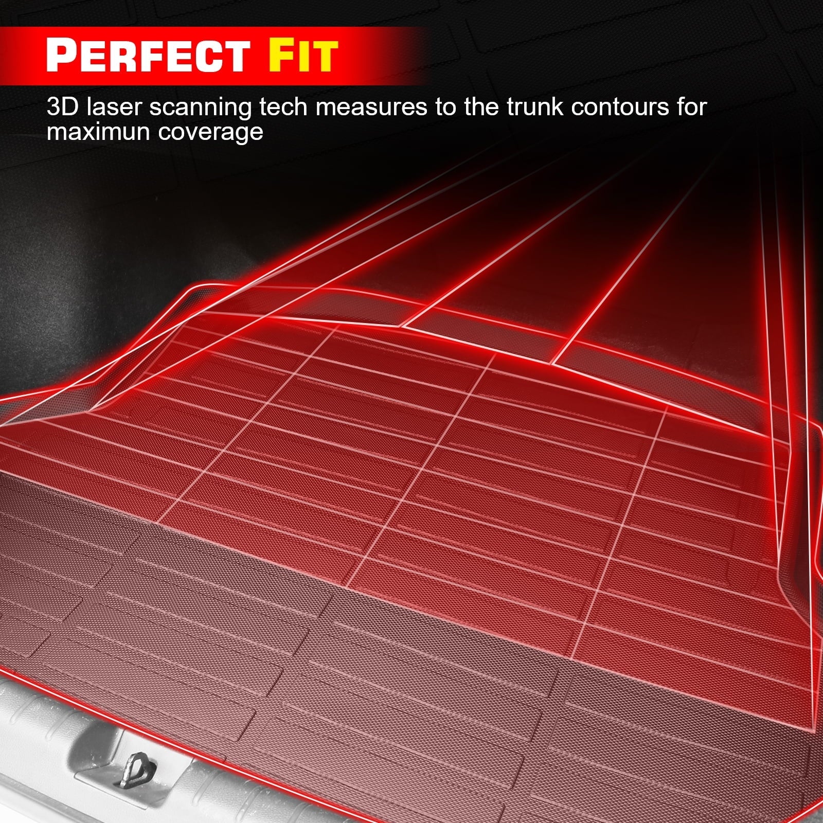Compatible Protector Ford 3D Cover Truck Rear Trunk Bed All Flooring Weather Maverick, Liner Storage Cargo Guard Floor Motorsports TPE Duty Mat Ikon With Heavy 2022-2024 Pickup Black