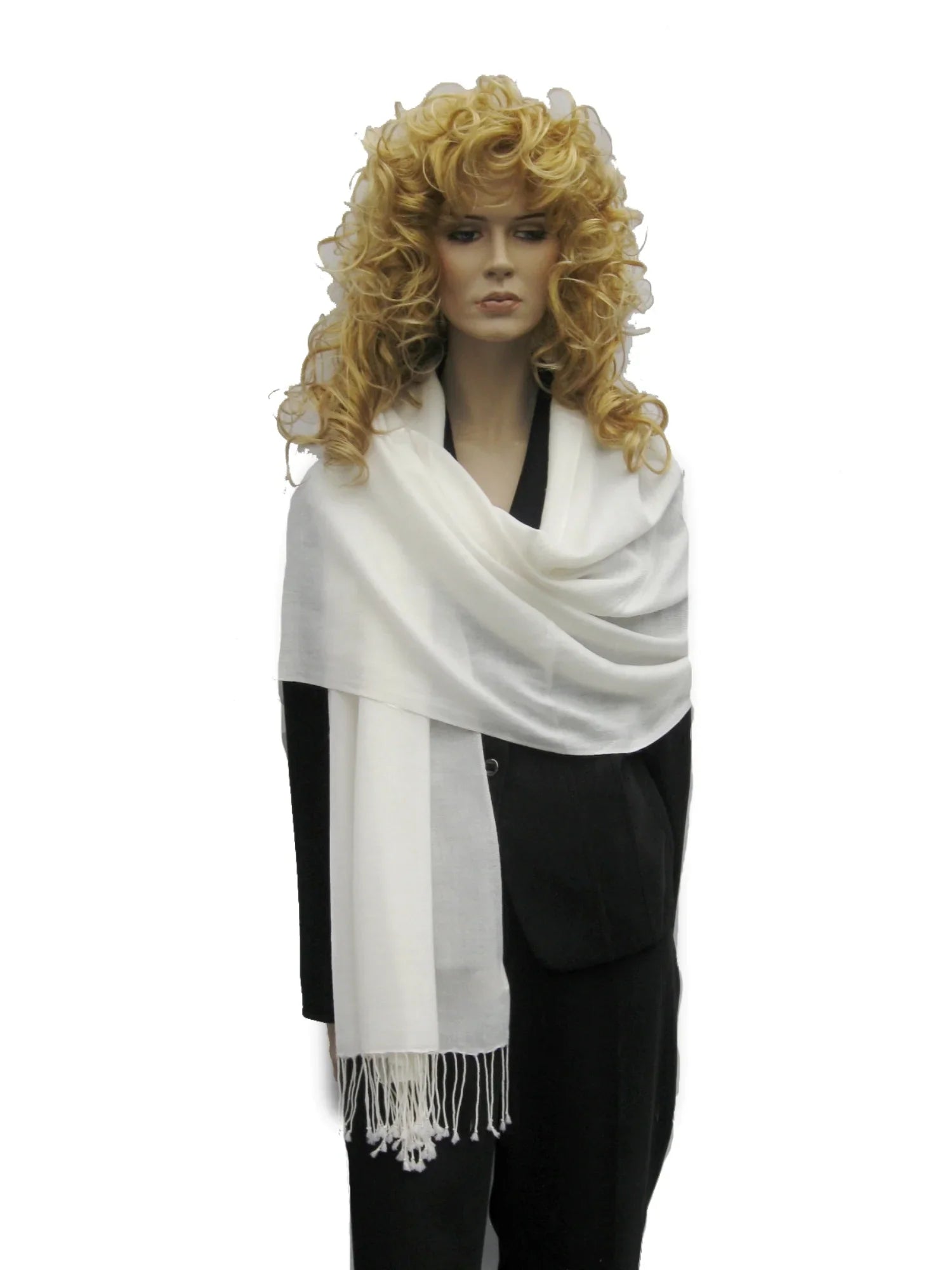 (Cream/Ivory Shawl) Regular Shawl/Shawls/Scarf/Scarves/Wrap/Stole/Muffler/Cape/Ruana/Blanket/Throw/Pashmina Scarf/Wool/Silk Shawl/Cashmere
