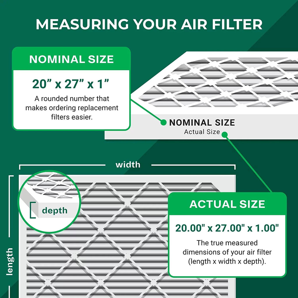 20x27x1 MERV Pleated Filters Air (1-Pack) AC Filterbuy 11 Furnace HVAC