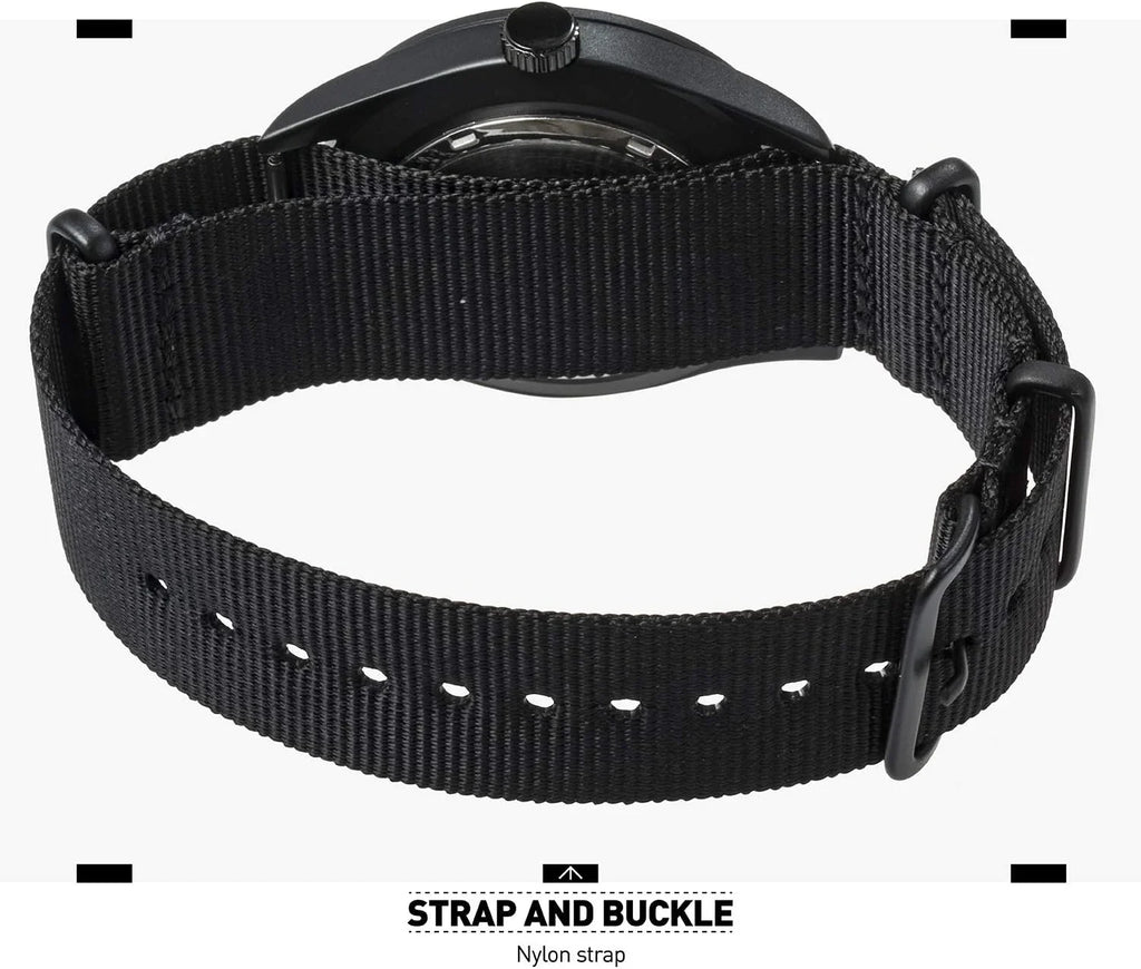 for Men's Men Sport with Analog, Work Date Black Field Army Wrist Nylon Wristwatch, Outdoor 12/24 Military Waterproof Day Hour Watches Tactical Band Watch,