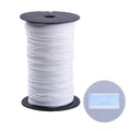 Cover 2rolls Cover yards(225-240m)/roll Material Flat Mouth Elastic Spool Nylon Ear Mouth Mouth Cord 246.06-262.46 DIY Elastic with Loop Cover Band Disposable for White 2.5-3mm about