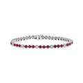 Louis Diamond Ruby Gold White 14K Creations 3.09 Bracelet, & CTW